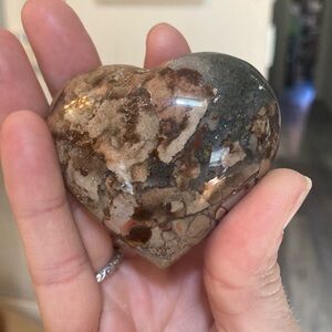 Gorgeous Mexican crazy lace agate heart